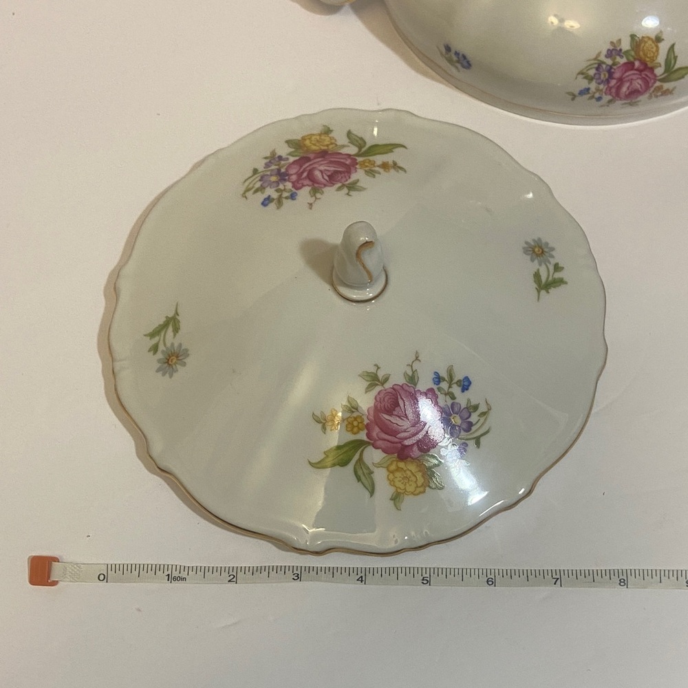 Vintage Bavaria Floral Porcelain Soup Tureen with Lid home decor dish serve bowl - Picture 3 of 8